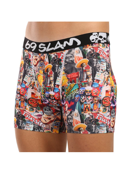 69slam Pánske boxerky 69SLAM fit MEXICOLLAGE DYLAN