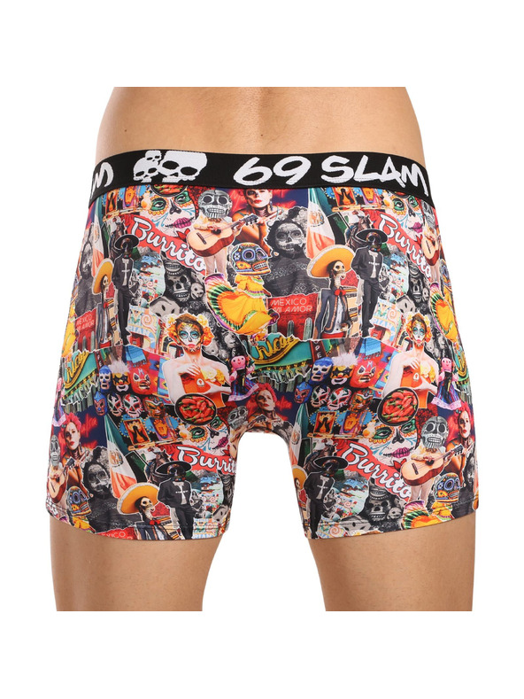 69slam Pánske boxerky 69SLAM fit MEXICOLLAGE DYLAN