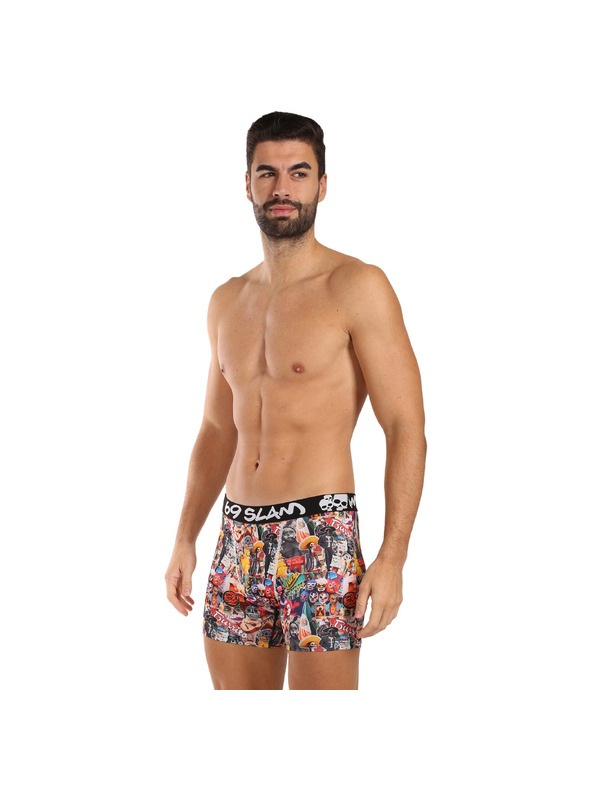 69slam Pánske boxerky 69SLAM fit MEXICOLLAGE DYLAN