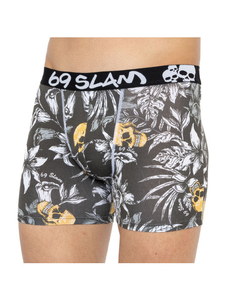 69slam Pánske boxerky 69SLAM fit bamboo wild garden