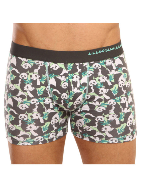 69slam Pánske boxerky 69SLAM fit bamboo panda boo