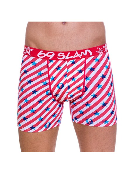 69slam Pánske boxerky 69SLAM Fit Bamboo Logo & Lines