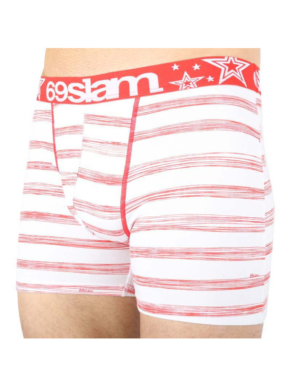 69slam Pánske boxerky 69SLAM fit stripes red