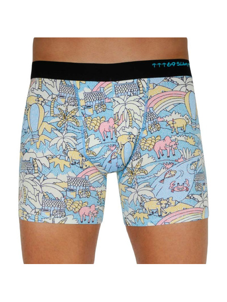 69slam Pánske boxerky 69SLAM fit mozaik field