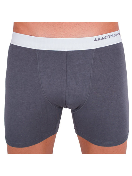 69slam Pánske boxerky 69SLAM fit bamboo plain dark grey
