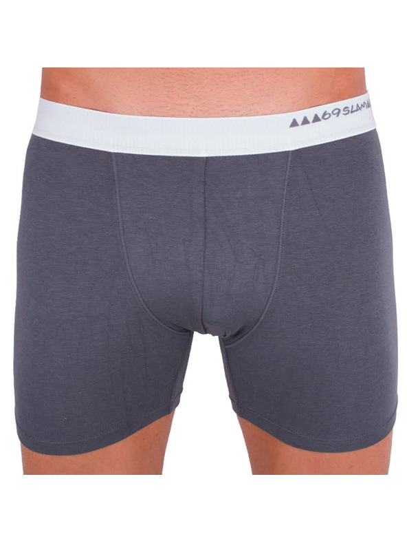 69slam Pánske boxerky 69SLAM fit bamboo plain dark grey