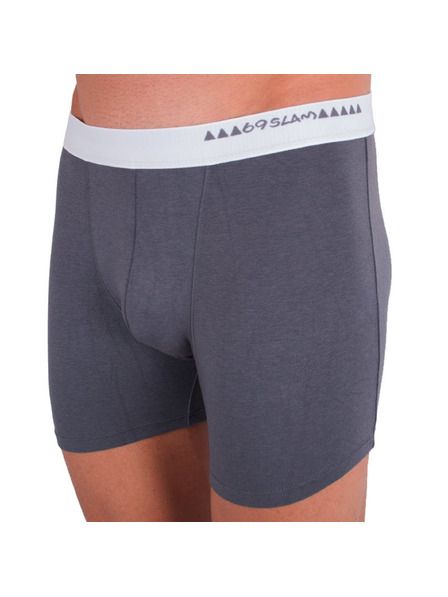 69slam Pánske boxerky 69SLAM fit bamboo plain dark grey