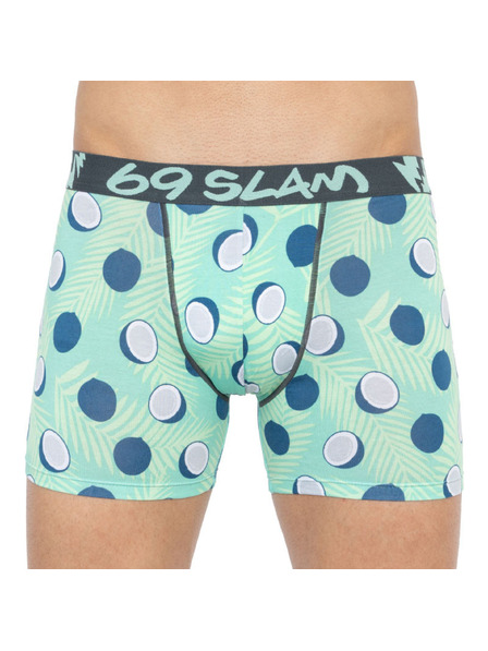 69slam Pánske boxerky 69SLAM fit bamboo coco blue