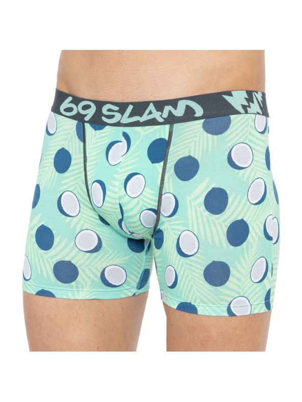 69slam Pánske boxerky 69SLAM fit bamboo coco blue