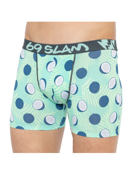 69slam Pánske boxerky 69SLAM fit bamboo coco blue