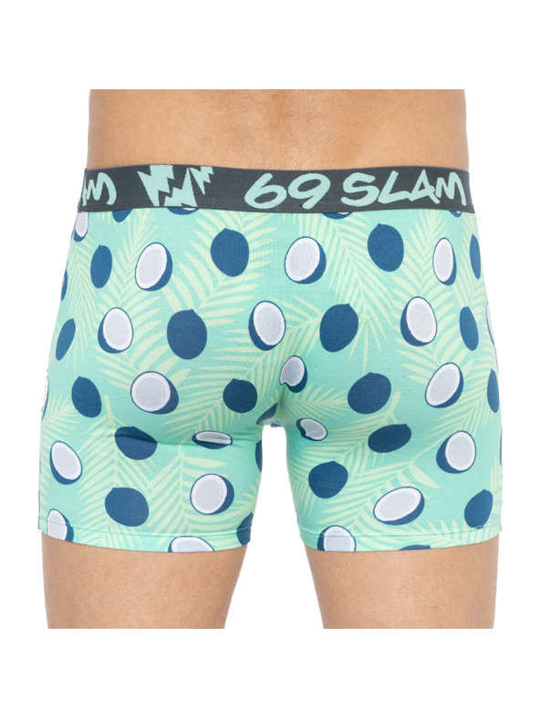 69slam Pánske boxerky 69SLAM fit bamboo coco blue