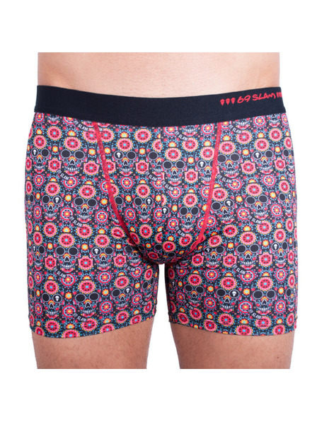 69slam Pánske boxerky 69SLAM fit flower skull