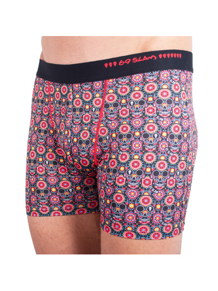 69slam Pánske boxerky 69SLAM fit flower skull