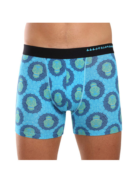 69slam Pánske boxerky 69SLAM fit bamboo SKULL MANDALA