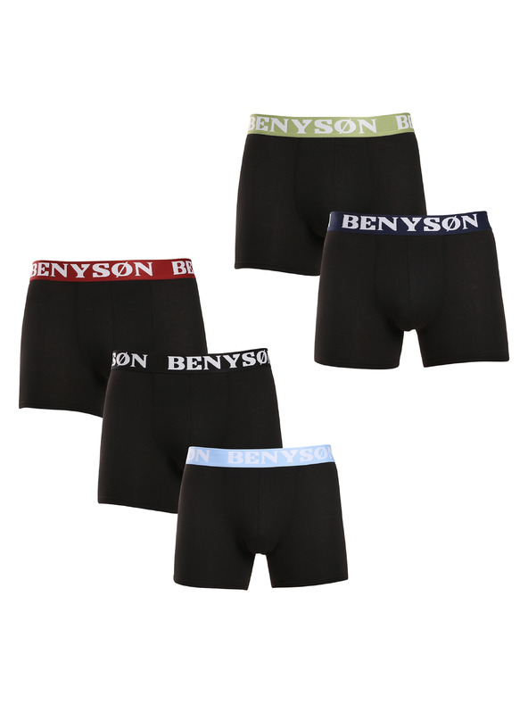 Benysøn Sada piatich - pánske boxerky Benysøn čierne
