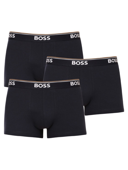 BOSS Sada troch - pánske boxerky BOSS tmavo modré