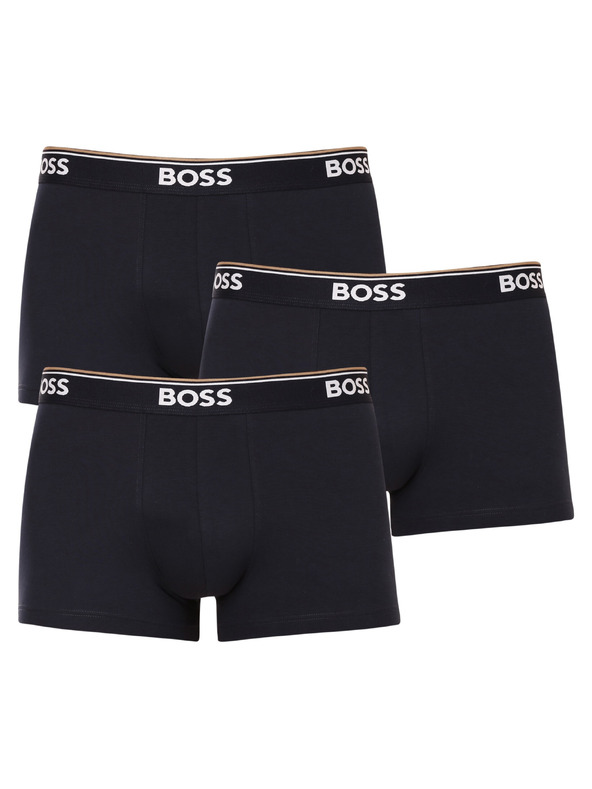 BOSS Sada troch - pánske boxerky BOSS tmavo modré