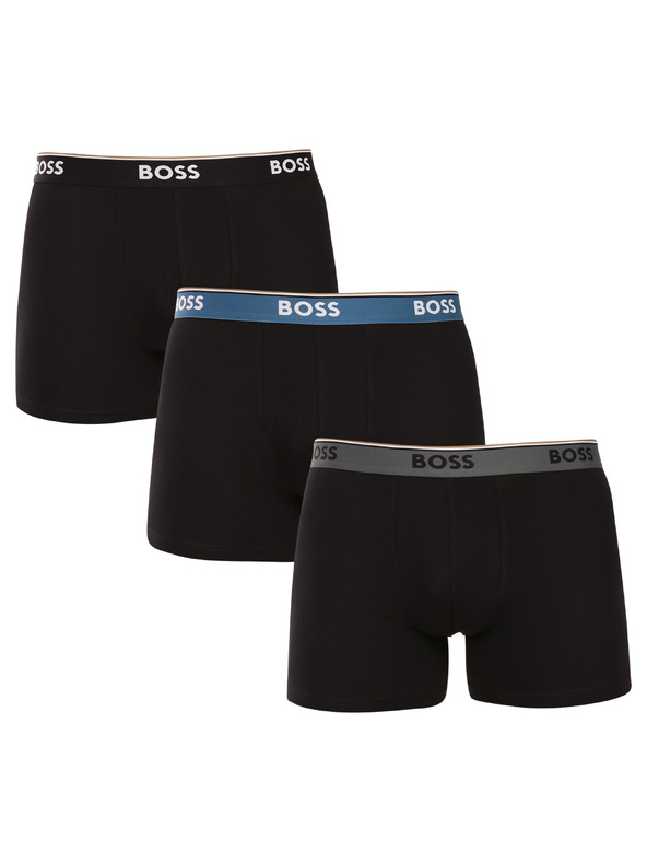 BOSS Sada troch - pánske boxerky BOSS čierne
