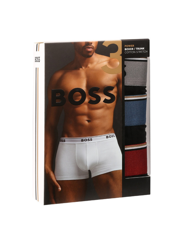 BOSS Sada troch - pánske boxerky BOSS čierne