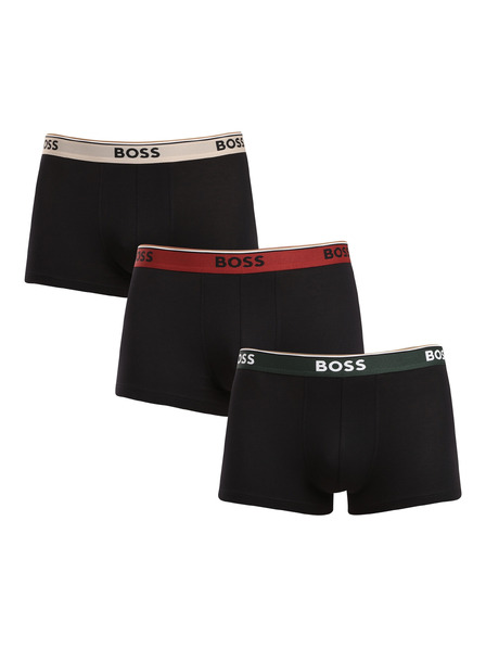 BOSS Sada troch - pánske boxerky BOSS čierne