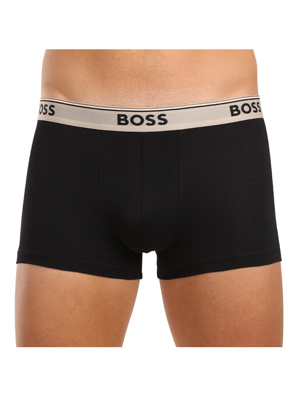BOSS Sada troch - pánske boxerky BOSS čierne