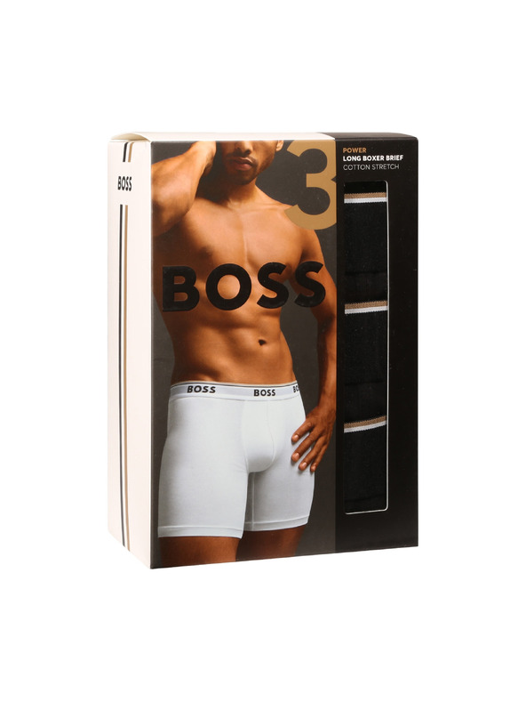 BOSS Sada troch - pánske boxerky BOSS čierne