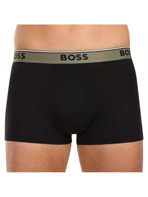 BOSS Sada troch - pánske boxerky BOSS čierne