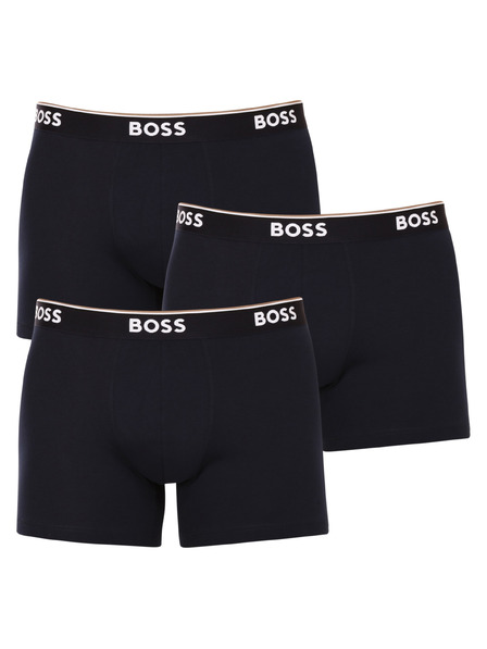 BOSS Sada troch - pánske boxerky BOSS tmavo modré
