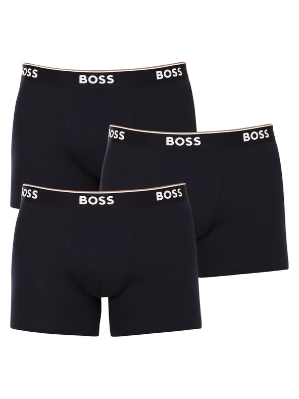 BOSS Sada troch - pánske boxerky BOSS tmavo modré