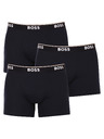 BOSS Sada troch - pánske boxerky BOSS tmavo modré