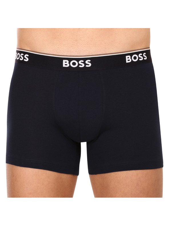 BOSS Sada troch - pánske boxerky BOSS tmavo modré