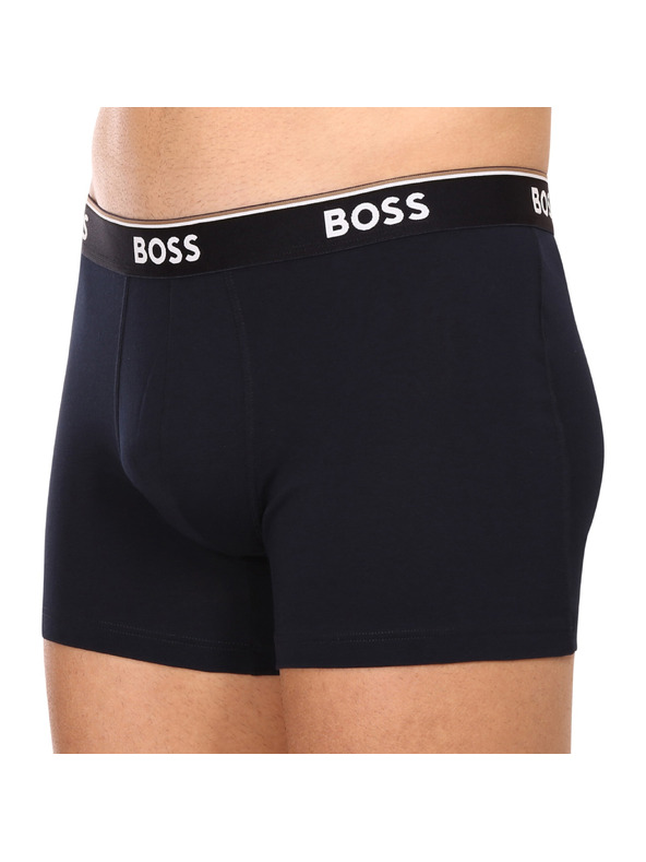 BOSS Sada troch - pánske boxerky BOSS tmavo modré