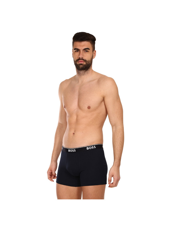 BOSS Sada troch - pánske boxerky BOSS tmavo modré