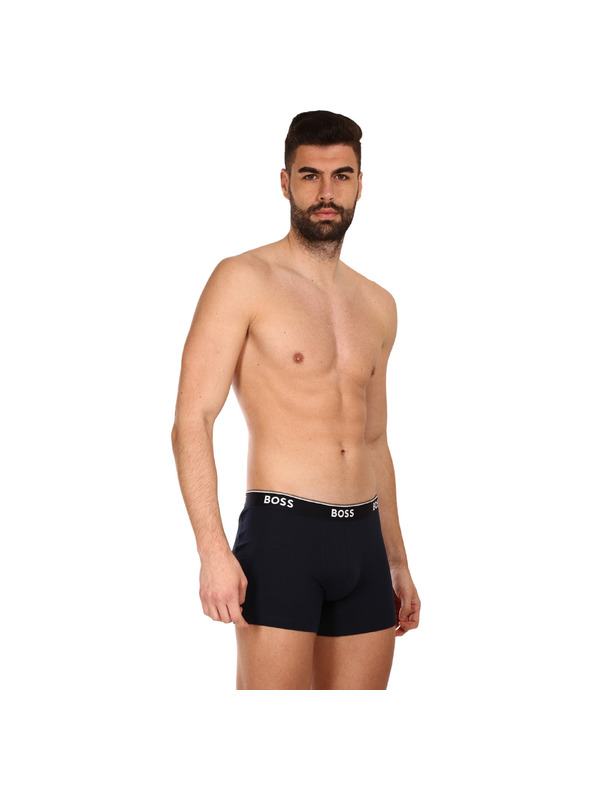 BOSS Sada troch - pánske boxerky BOSS tmavo modré