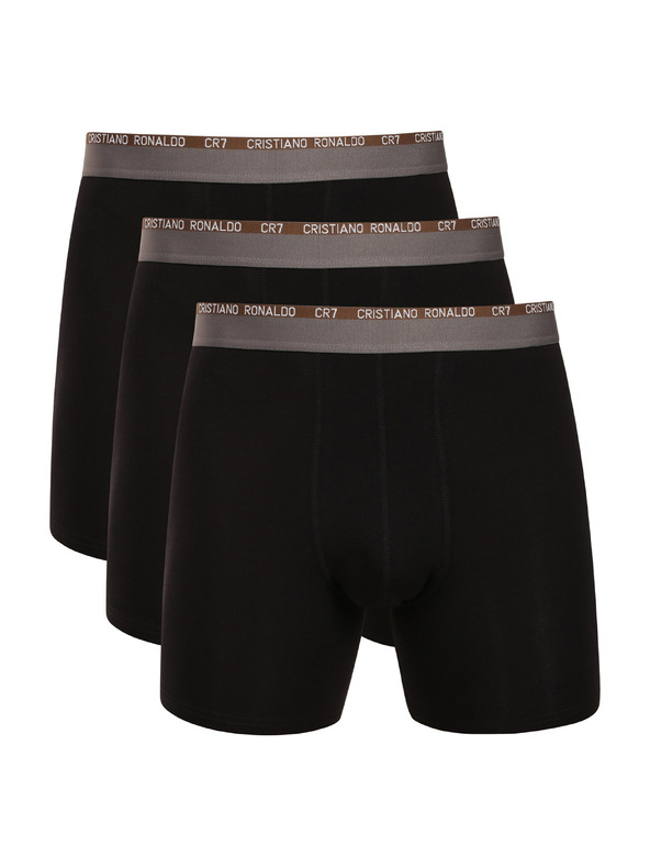CR7 Sada troch - pánske boxerky CR7 bambusové čierne