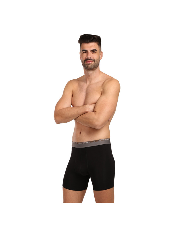 CR7 Sada troch - pánske boxerky CR7 bambusové čierne