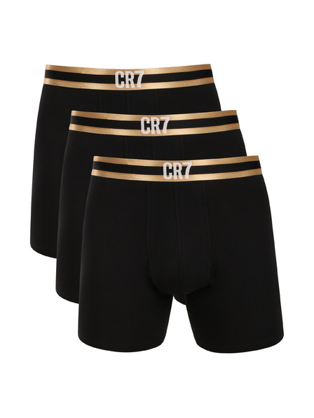 CR7 Sada troch - pánske boxerky CR7 čierne