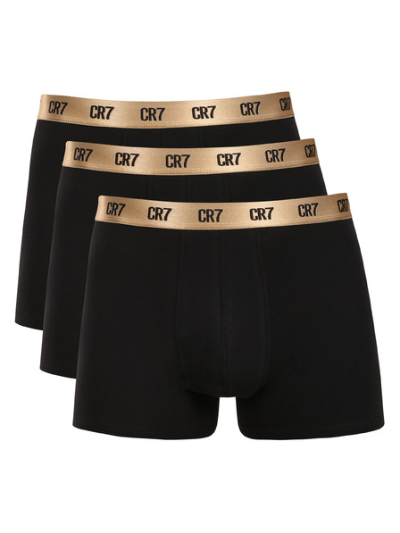 CR7 Sada troch - pánske boxerky CR7 čierne