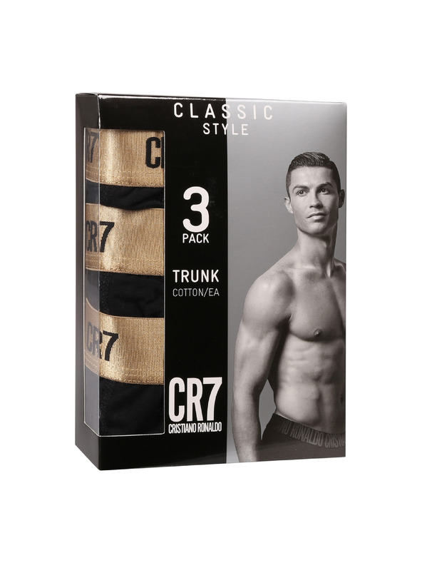 CR7 Sada troch - pánske boxerky CR7 čierne