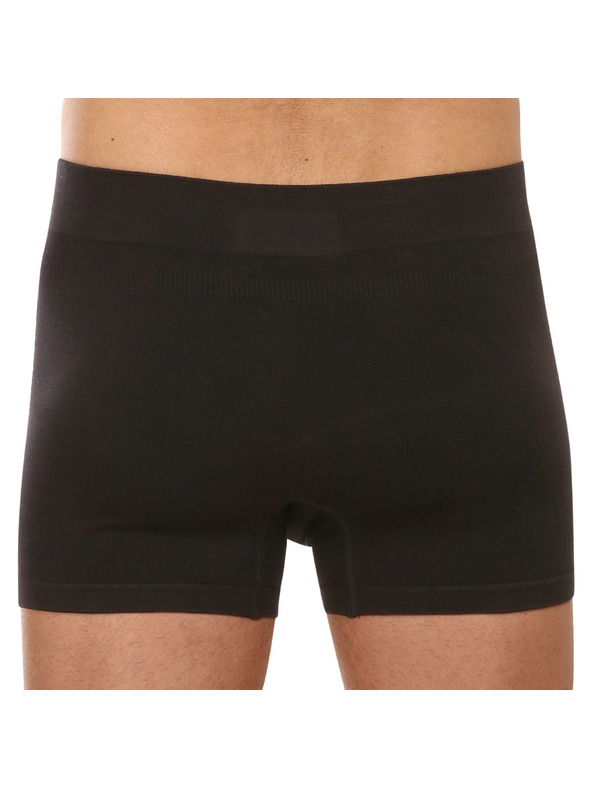gino Pánske boxerky Gino Seamless Bamboo Boxers Black