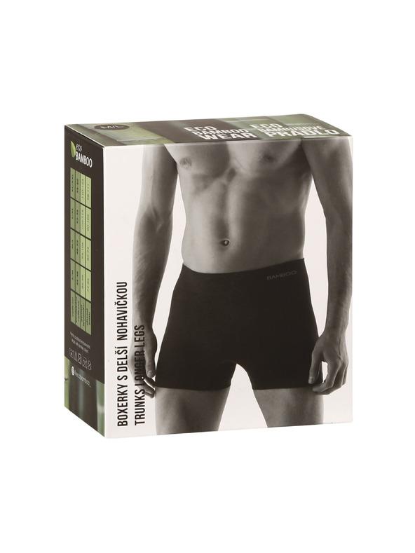gino Pánske boxerky Gino Seamless Bamboo Boxers Black