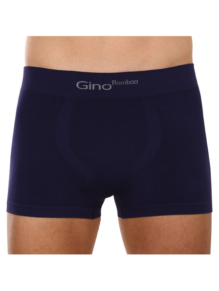 gino Pánske boxerky Gino bezšvové bambusové modré