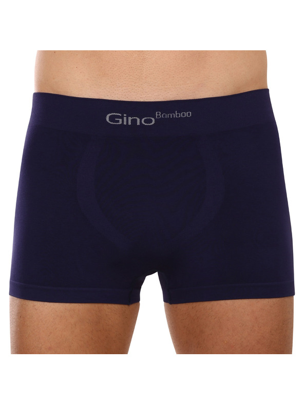 gino Pánske boxerky Gino bezšvové bambusové modré