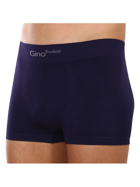 gino Pánske boxerky Gino bezšvové bambusové modré