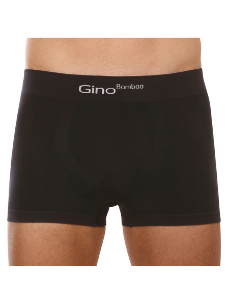 gino Pánske boxerky Gino bambusové bezšvové čierne