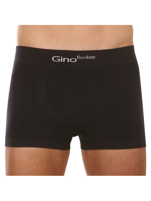 gino Pánske boxerky Gino bambusové bezšvové čierne