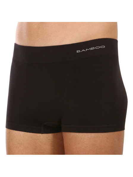 gino Pánske boxerky Gino Seamless Bamboo Boxers Black
