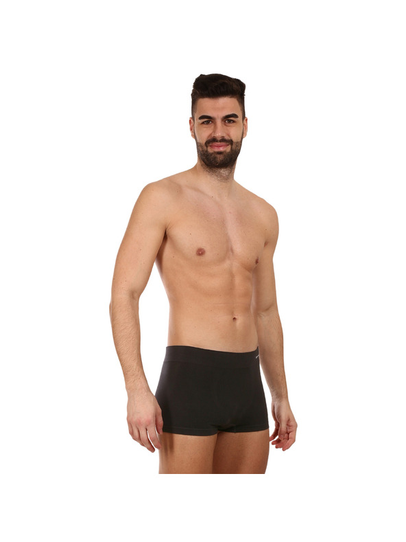 gino Pánske boxerky Gino Seamless Bamboo Boxers Black