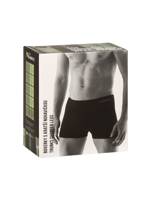 gino Pánske boxerky Gino Seamless Bamboo Boxers Black
