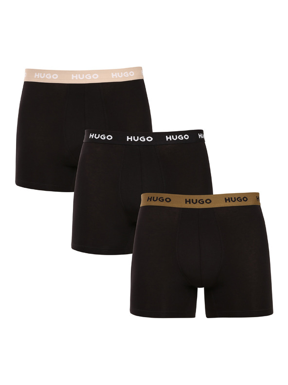 HUGO Sada troch - pánske boxerky HUGO čierne